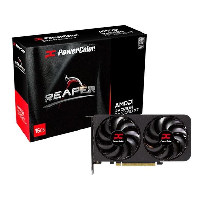 Placa de Video PowerColor Radeon RX 9060 XT Reaper, 16GB, GDDR6, 128-bit, RX9060XT-16G-A