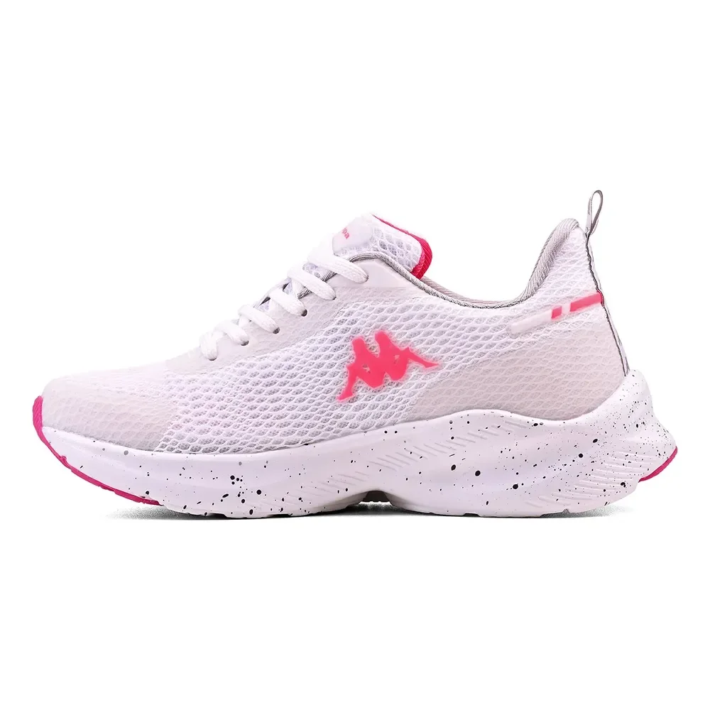 Tênis Kappa Sparta Unissex Original Confortável  Caminhada Branco-rosa 37 Br