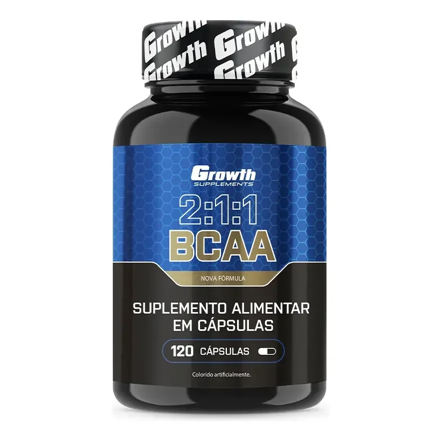 Bcaa 2:1:1 120 Cápsulas Growth Supplements