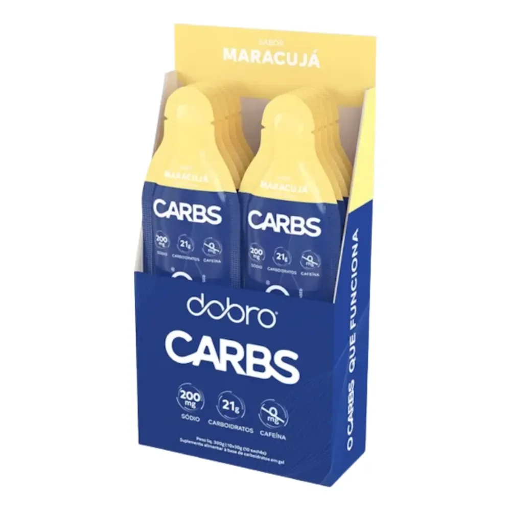 Carbs Gel Dobro Maracujá 10 Sachês 30g Energia Endurance Carbs Gel Sabor Maracujá 10x30g