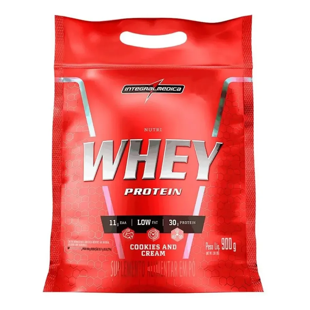 Whey Protein Nutri Isolado Conc Cookie 900g Integralmedica Sabor Cookies Biscoitos