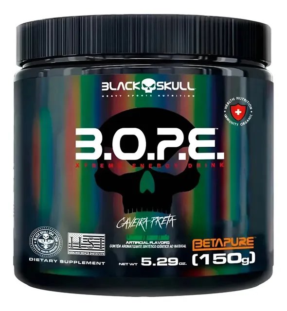 Pré Treino Bope (150g) - Black Skull Sabor Limão
