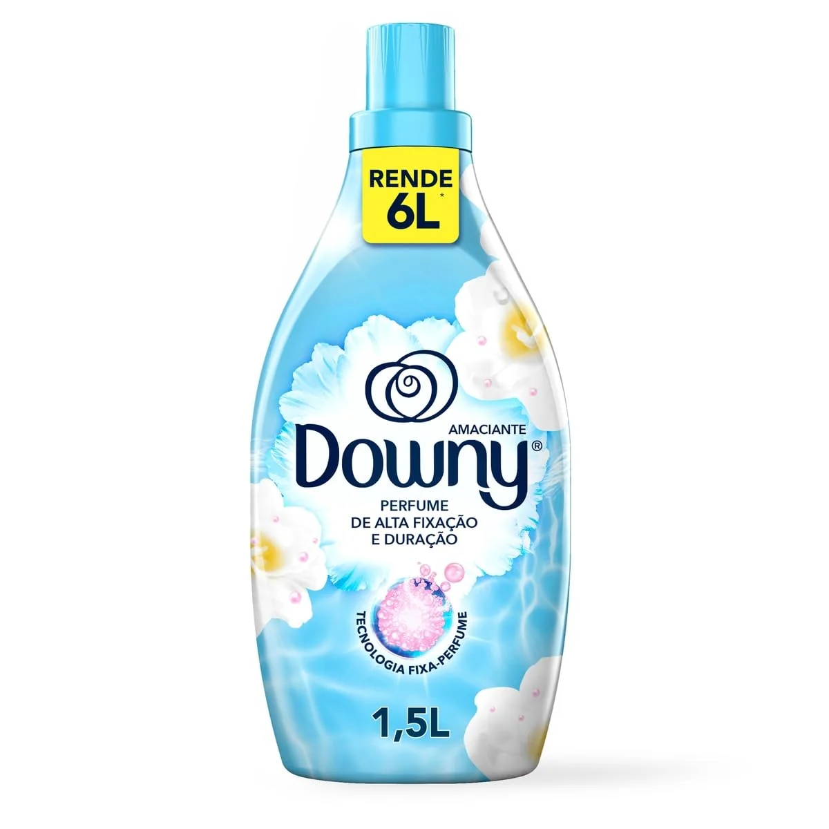 Downy Amaciante Concentrado Brisa Suave 1.5L, Rende 6L, Perfume Suave com Notas de Jazmin e Algodão