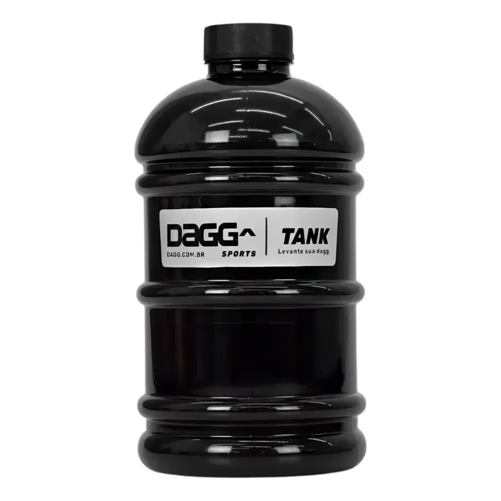 Garrafa Galão De Água Dagg Tank 2l Squeze Academia De Treino Cor Preto