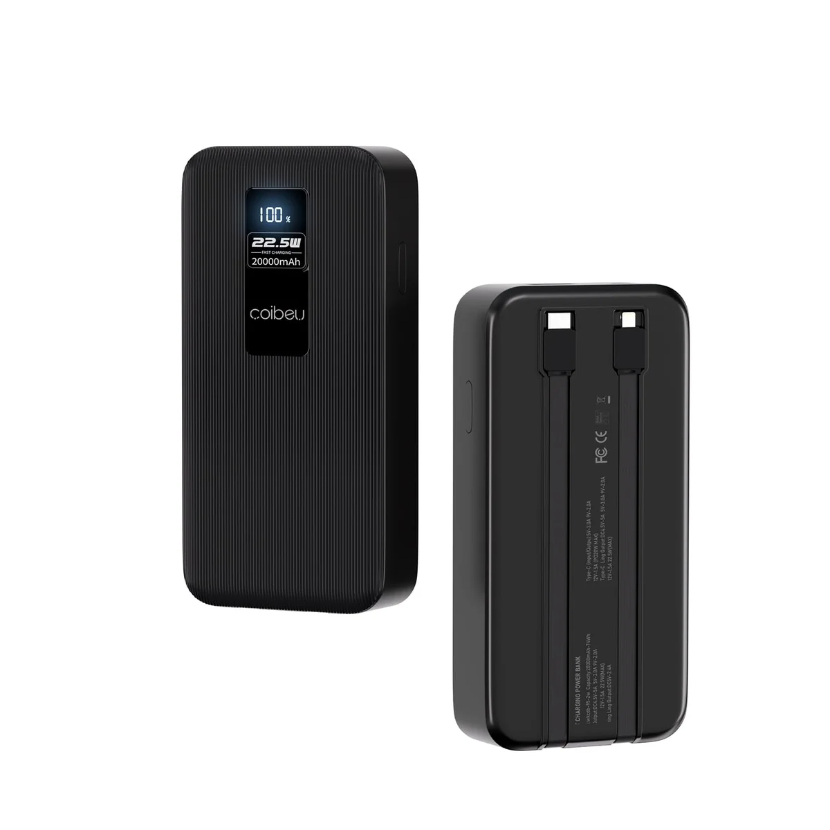Power Bank, Carregador Portatil, 20000mAh, 22.5W, Display Digital