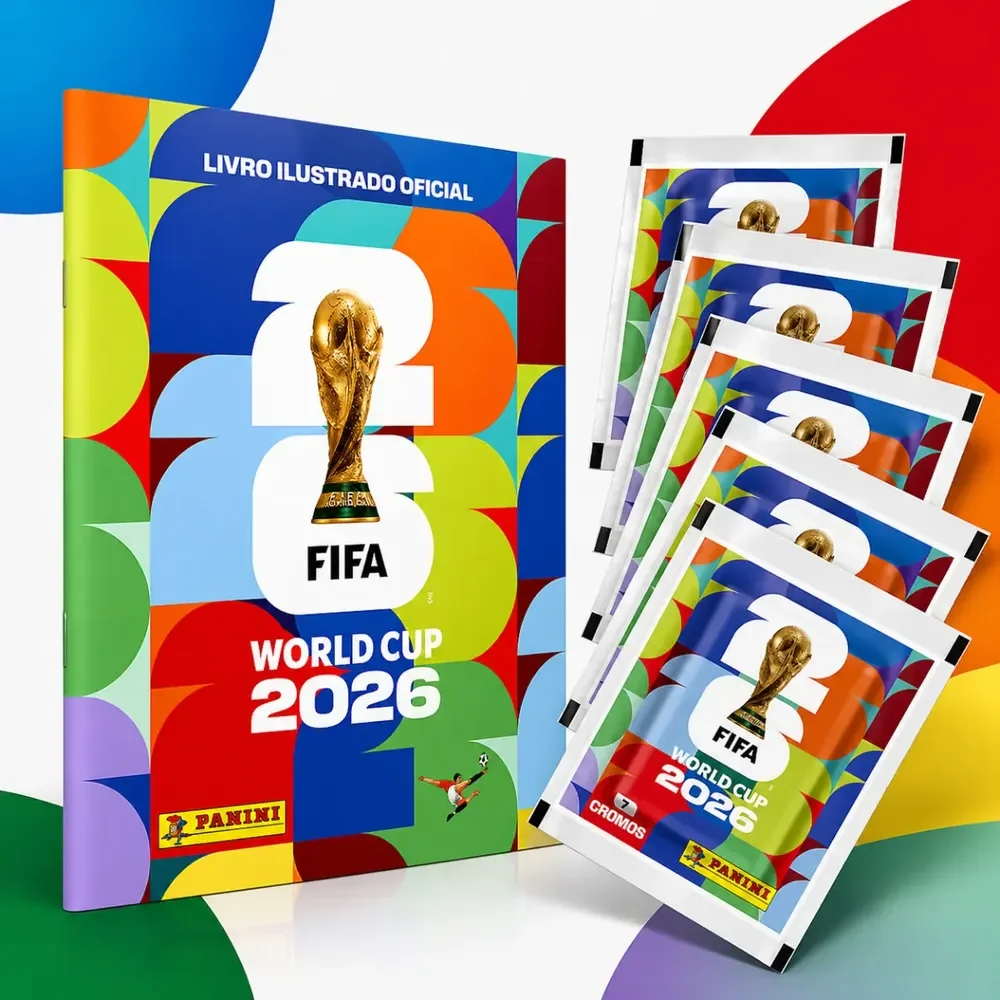 Kit Album Copa Do Mundo Fifa 2026 + 35 Figurinhas Capa Mole