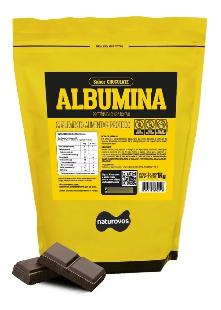 Albumina Naturovos 1kg Chocolate Chocolate