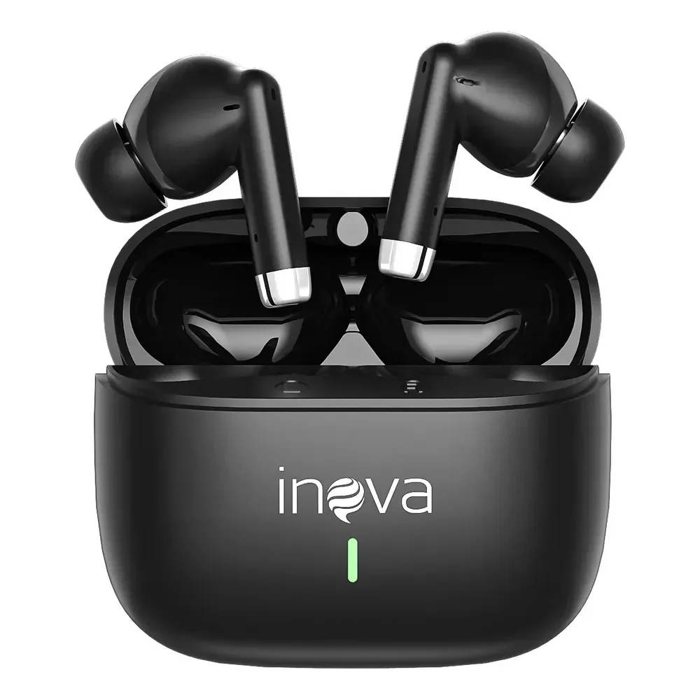 Fone De Ouvido Sem Fio Bluetooth 5.3 Tws Intra-auricular 50h Fone De Ouvido Bluetooth Sem Fio Tws Bateria De Longa Duração Cor Preto, Inova