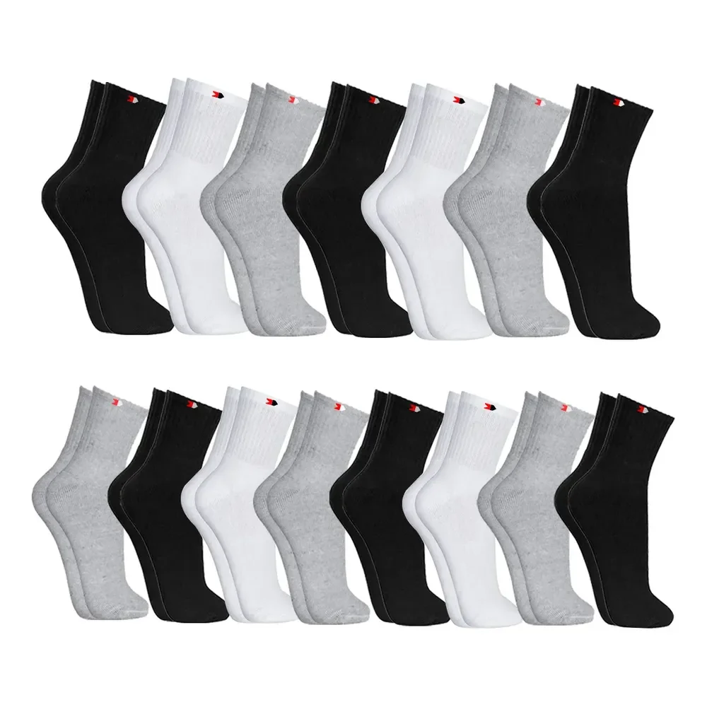 Kit 15 Pares Meias Sport Algodão Cano Médio Sandrini Confort Sortidos 39-43