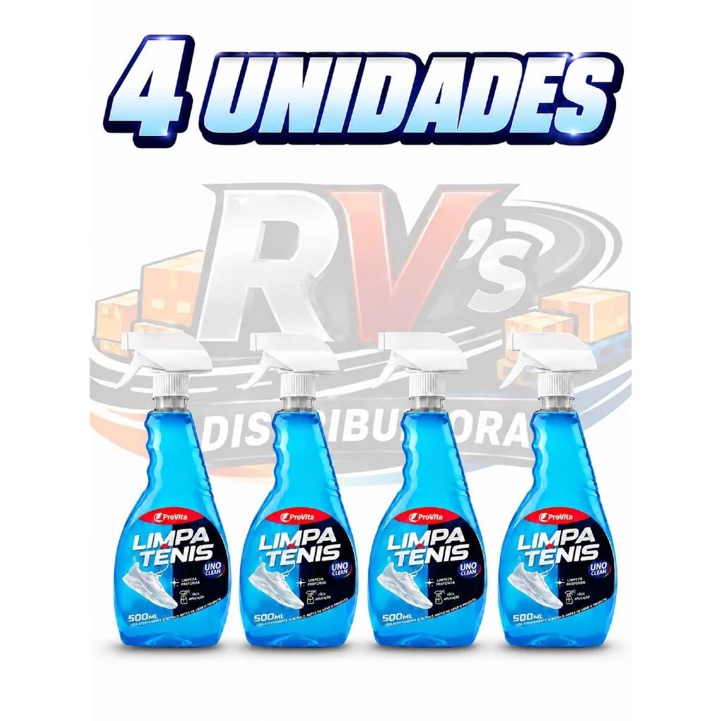 Kit Até 4 Limpa Tênis Spray Premium Limpeza 500ml Provita