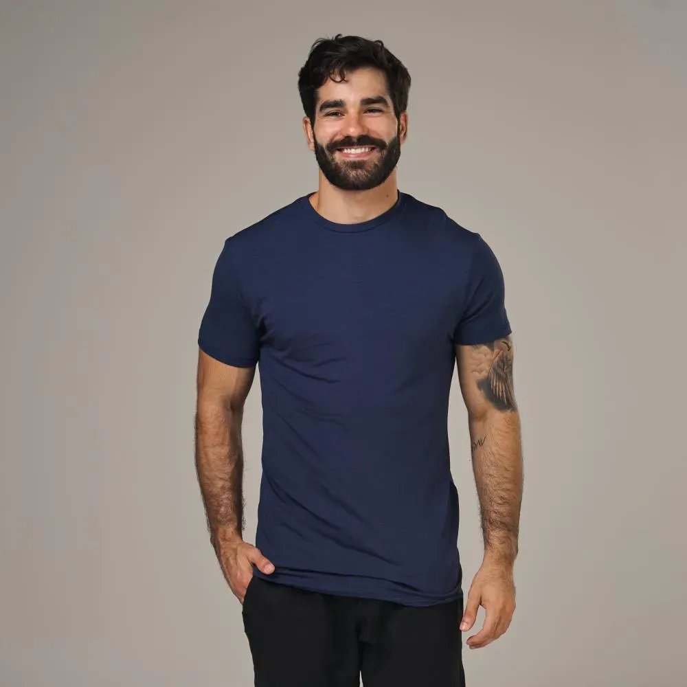 Camiseta Tech T-shirt Lupus Back Alpha Azul Marinho M