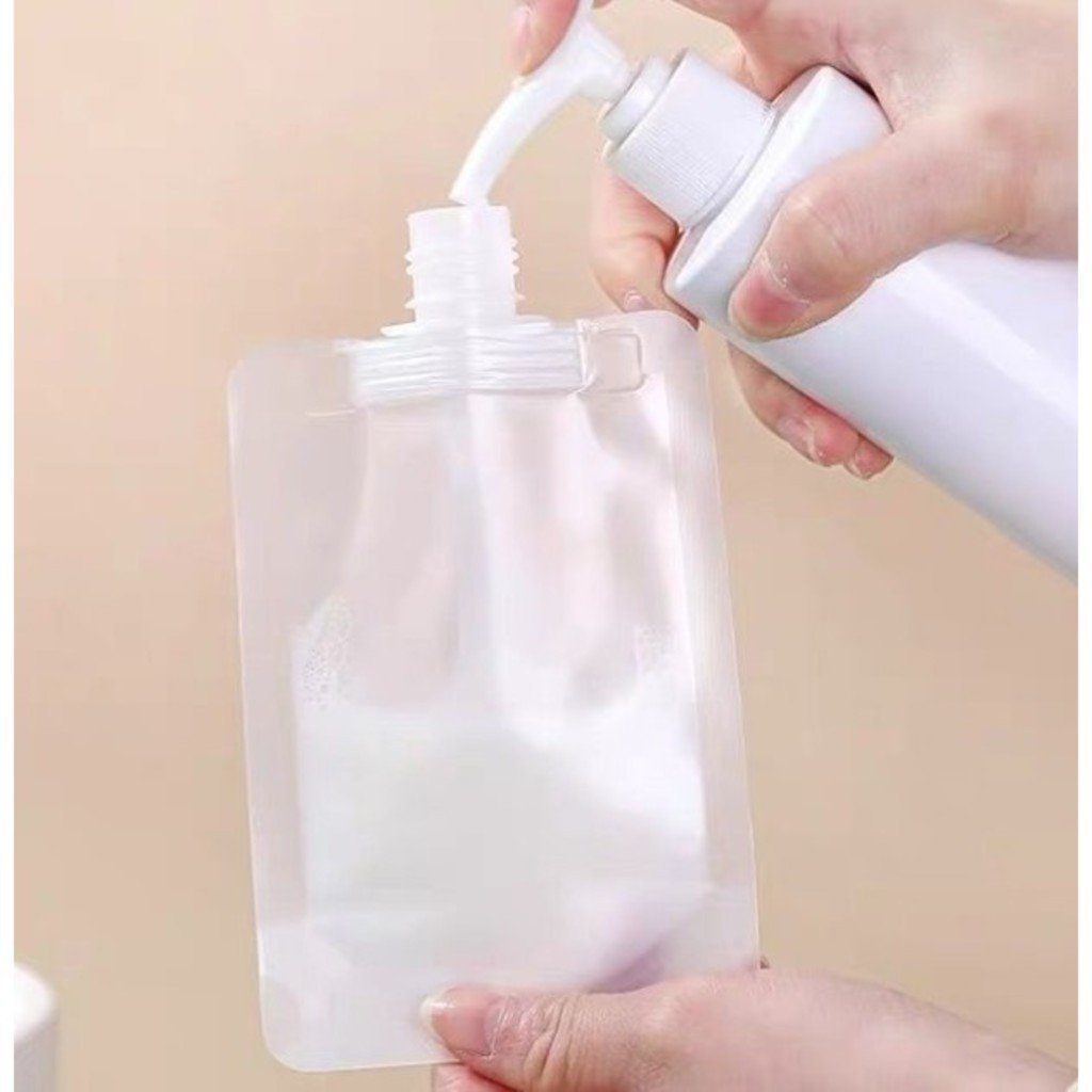 KIT 6 PCS saco frasco multiuso plástico 100 ml/50ML para amostras de embalagem de loção dobrável para viagem