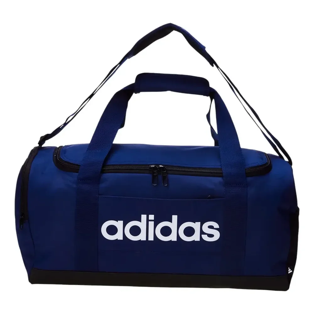 Mala Duffel Linear Pequena Azul E Preto adidas