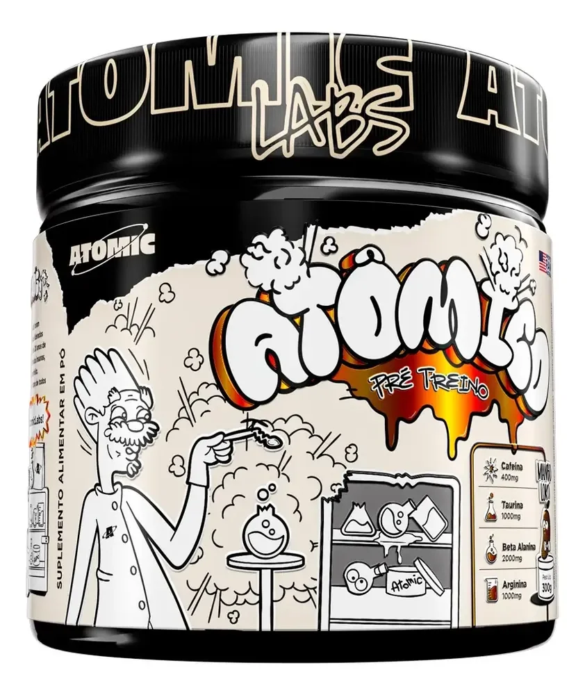 Pré-treino Atômico Atomic Labs com Sabor Mango Loko 300g