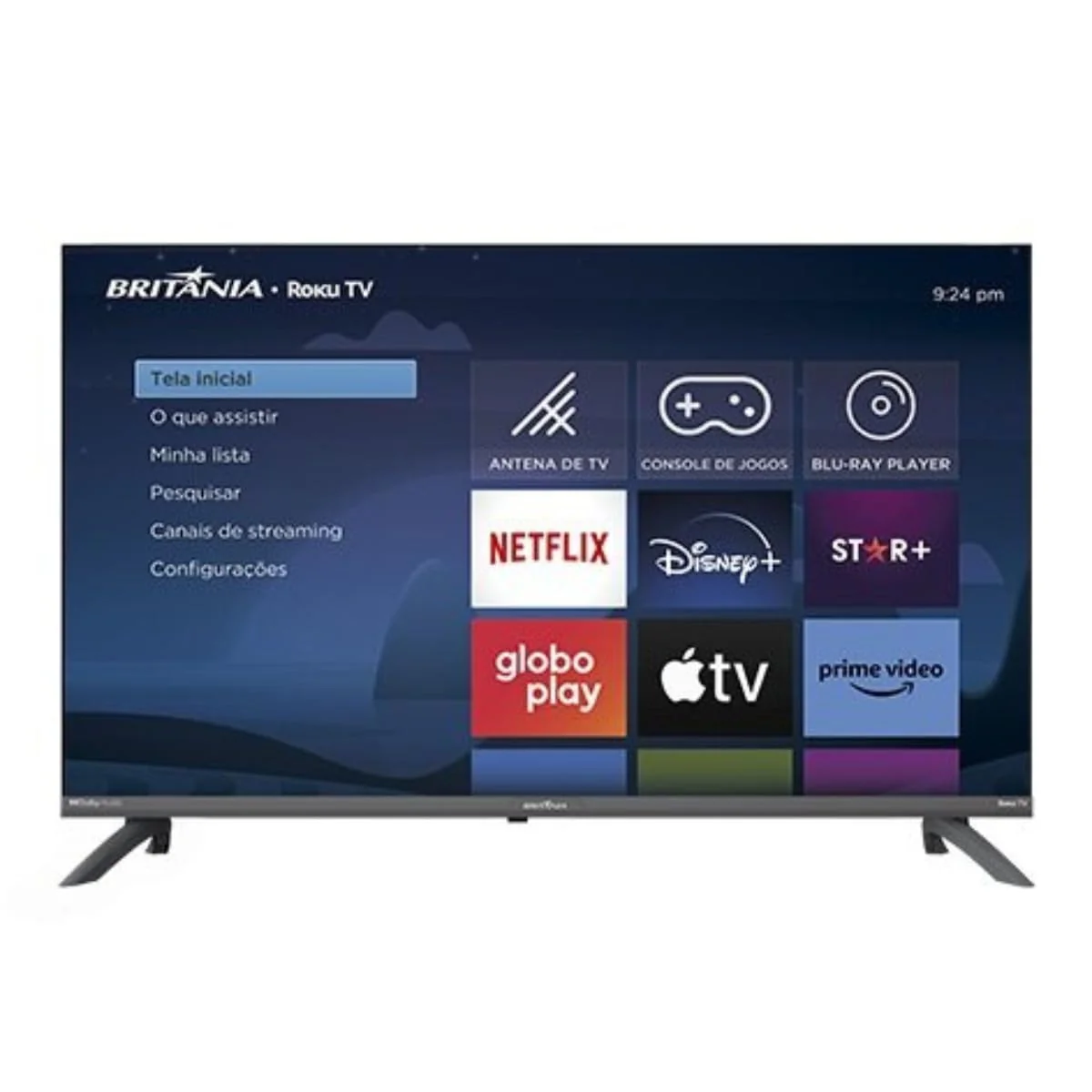 SMART TV 40 POLEGADAS BRITÂNIA LED FULL HD DOLBY AUDIO ROKU TV