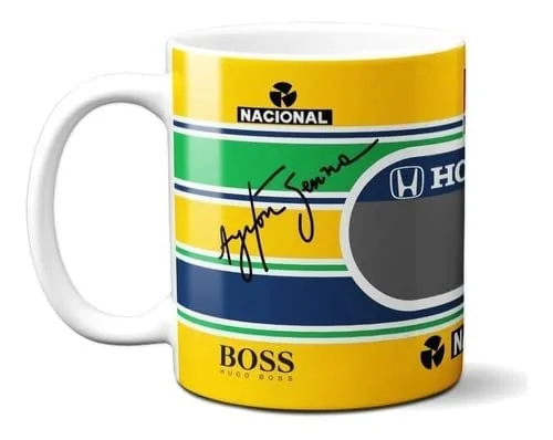 Caneca Ayrton Senna Fórmula 1 F1 Corrida - Mega Oferta!!!