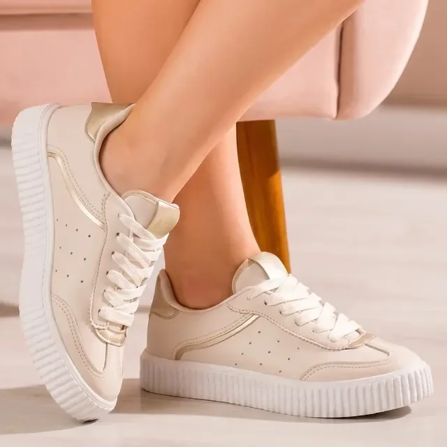 Tenis Feminino Premium Branco Off Estiloso Casual Macio Leve