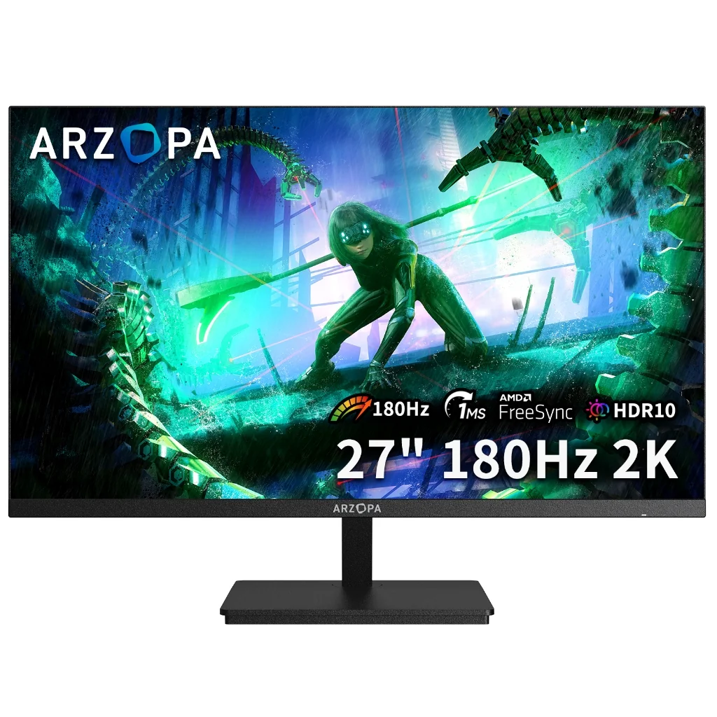 Monitor Gamer ARZOPA M1RC, 27" 2K QHD 180Hz IPS, 1ms, 115% sRGB, USB-C, HDMI, Display Port
