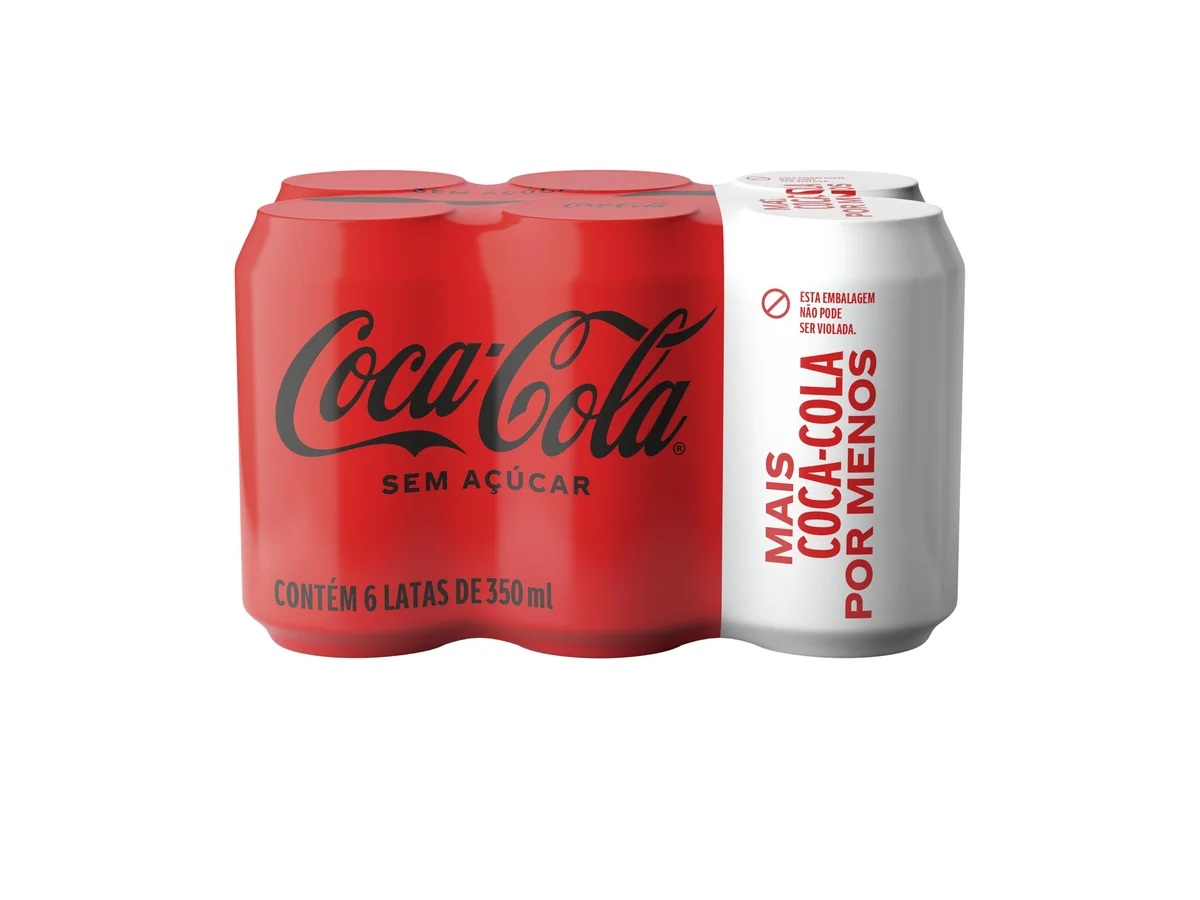 Pack de Coca-Cola sem Açúcar 350Ml 6 unidades