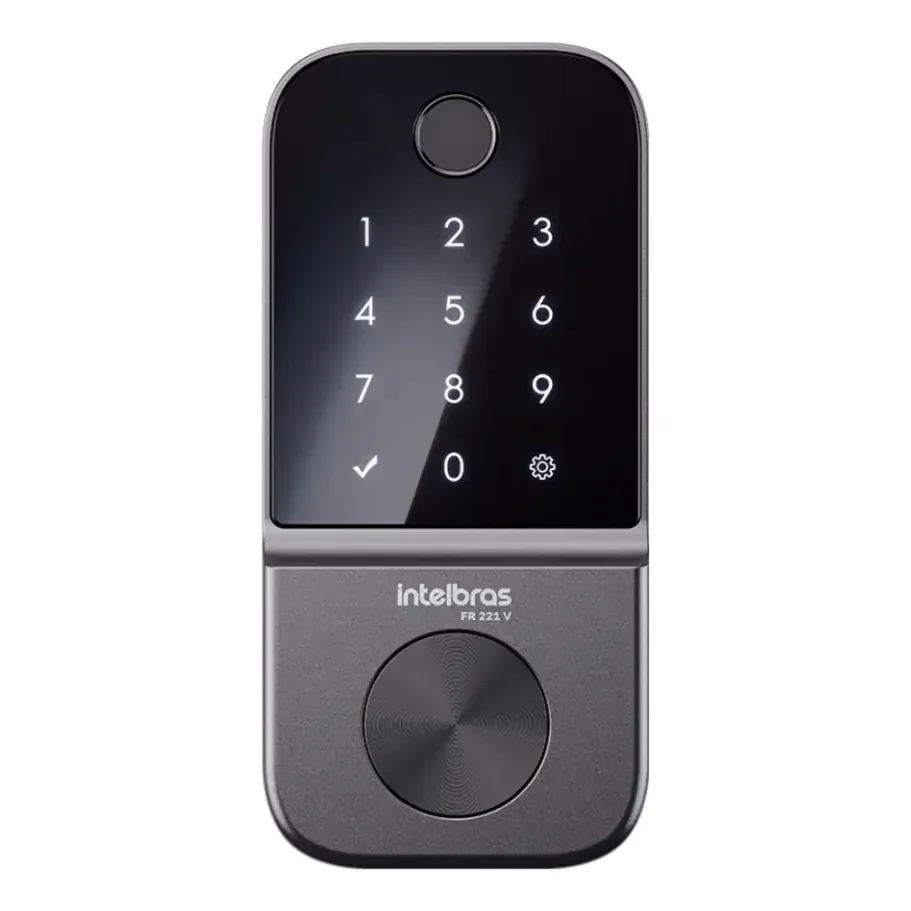Fechadura Digital De Embutir Biométrica Fr 221v Intelbras Preto