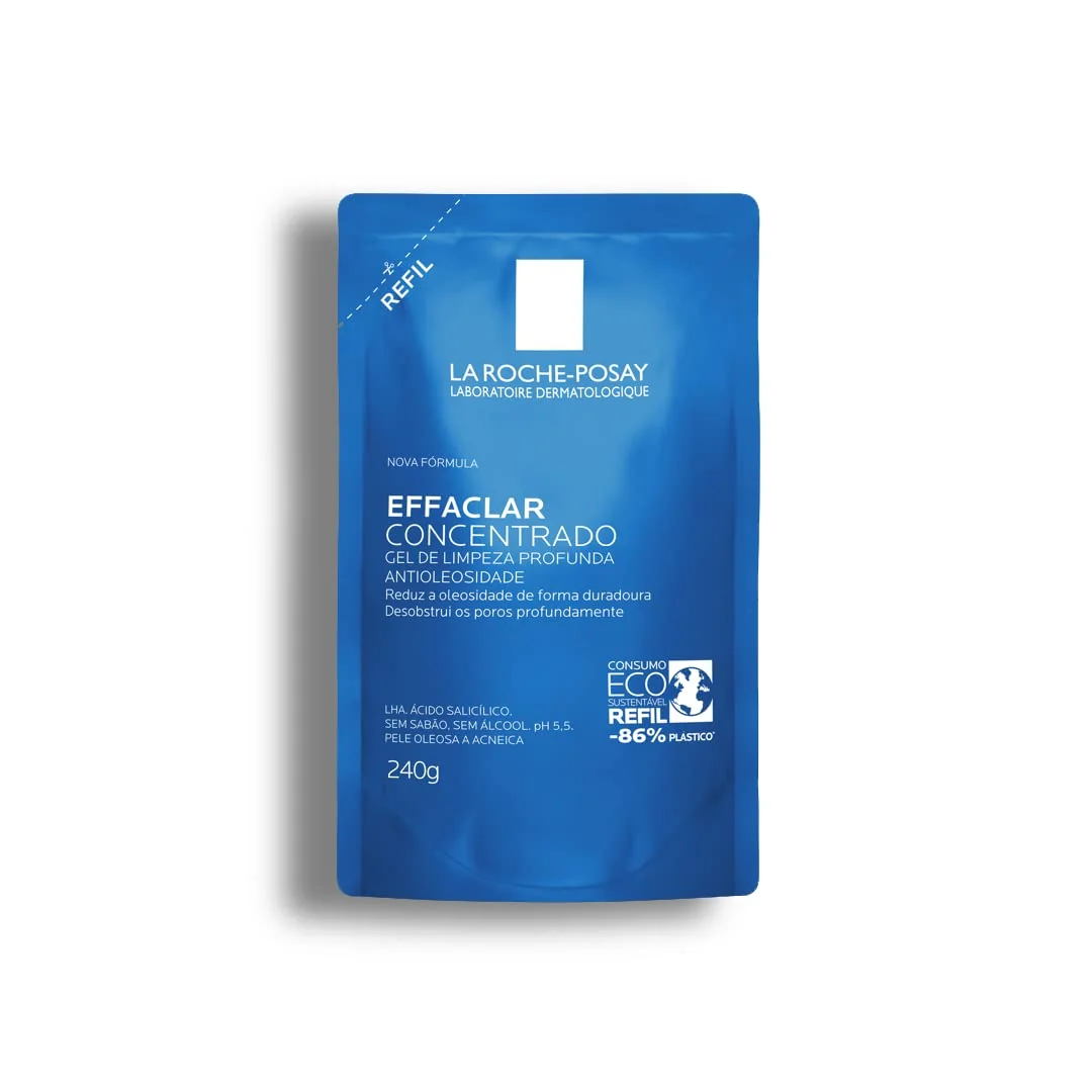 La Roche-posay Effaclar Gel Concentrado. Gel de Limpeza Facial. Limpa a Pele Profundamente Reduzindo a Oleosidade e Lesões Acneica. Limpeza Facial. Pele Oleosa. Ácido Salicílico, LHA, PCA de Zinco.