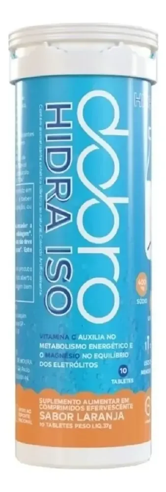 Hidra Iso Repositor Eletrolítico 10 Tabletes Dobro 37g Sabor Laranja