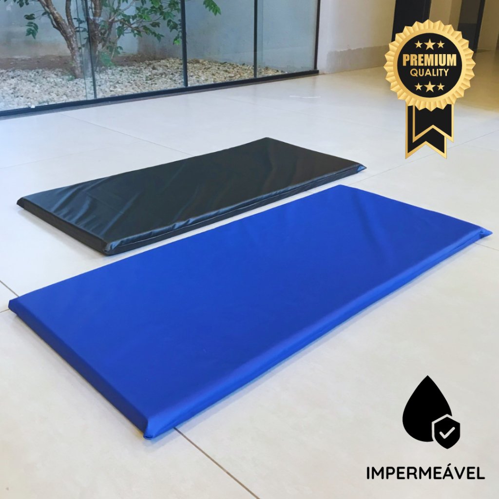 Colchonete p/ Academia Premium 90x40x3 cm Espuma Macia D23 Impermeável Compacto Fit Mat Yoga Pilates
