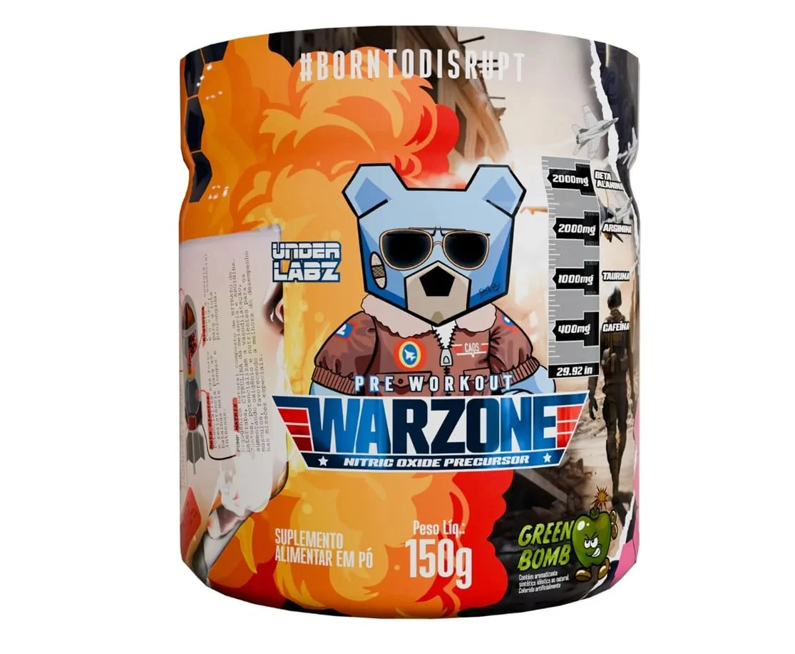 Warzone Pre Workout (150g) | Day Battle - Under Labz (Sabor, Green Bomb)