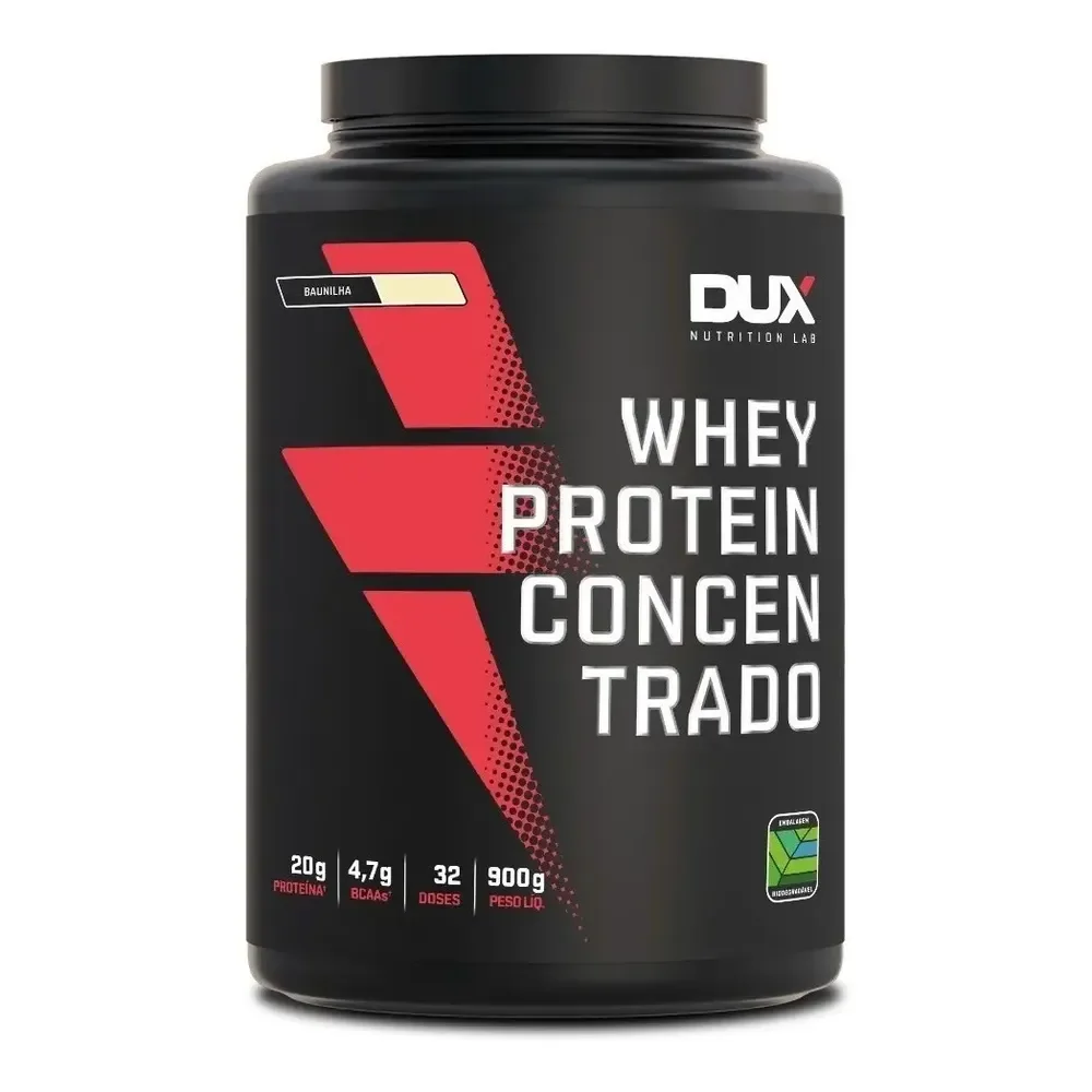 Whey Protein Concentrado Dux Nutrition Pote 900g  Baunilha Baunilha