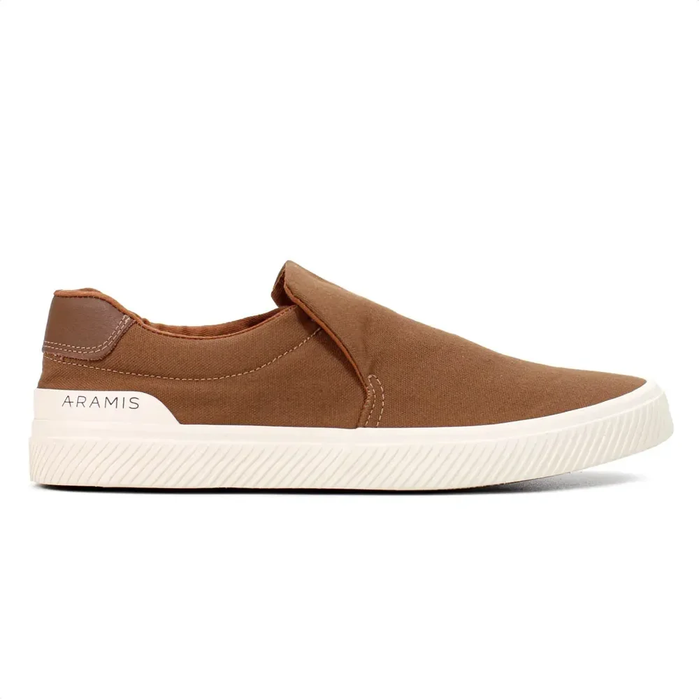 Tênis Masculino Casual Aramis Daily Slip Confortável Moderno Marrom Caramelo 38 Br