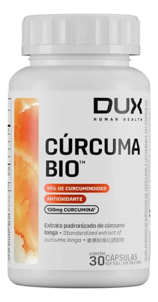 Curcuma Bio Pote Com 30 Cápsulas Dux Human Health Sem Sabor
