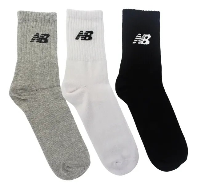 Kit 3 Meias New Balance Cano Longo 39 Ao 42 Unissex Conforto