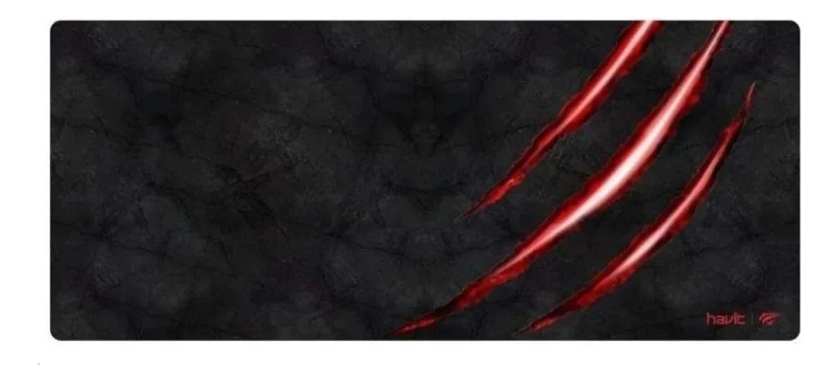 Havit Mouse Pad Grande Gamer MP860, 70 X 30 Cm, Tecido de Malha Fina, Base de Borracha Antiderrapante, Design com Bordas Costuradas, Útil para Cobrir Teclado, Mouse e Outros Objetos, Preto