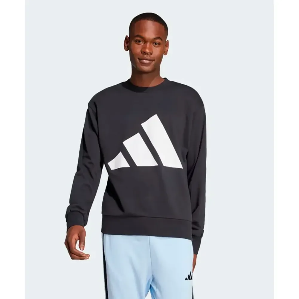 Moletom Masculino Essentials Big Logo adidas L Preto/branco Liso