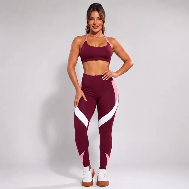 Conjunto Fitness Academia Top E Calça Zero Transparência