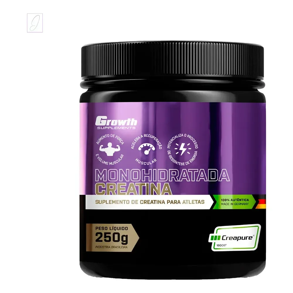 Creatina 250g Creapure Growth Supplements Sabor Sem Sabor S/n