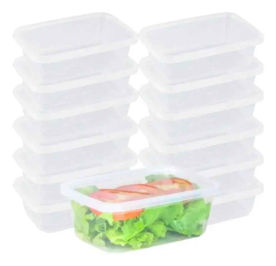 Jogo 10 Potes Para Alimentos 800ml Bpa Free Envio Imediato Transparete