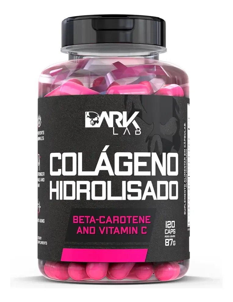 Colágeno Dark Lab em cápsula Sem sabor de 120 un