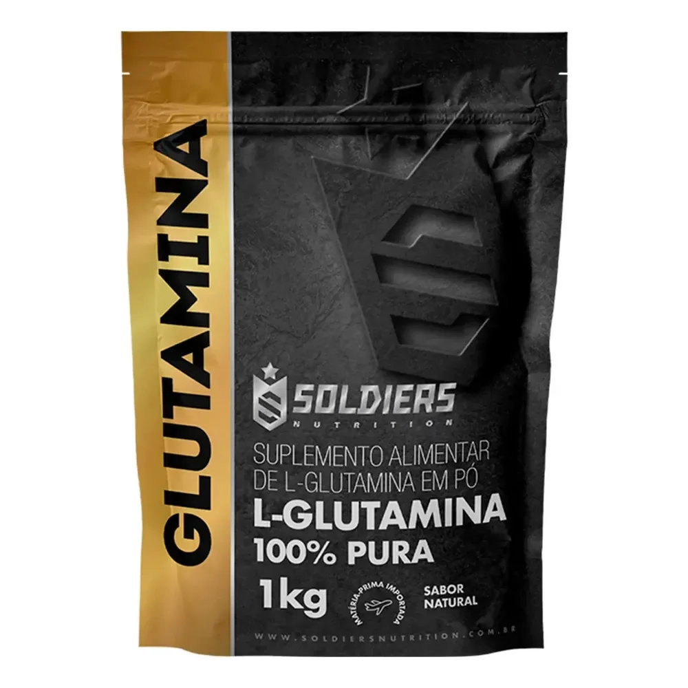 Glutamina 1kg Suplemento Em Pó - Soldiers Nutrition Sem Sabor