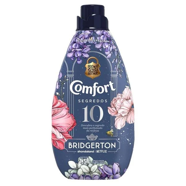 Amaciante Comfort Concentrado Edição Especial Bridgerton Segredos 10 1,5L