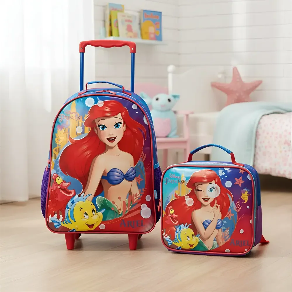 Kit Mochila E Lancheira Ariel R2 Xeryus 6-azul Ariel