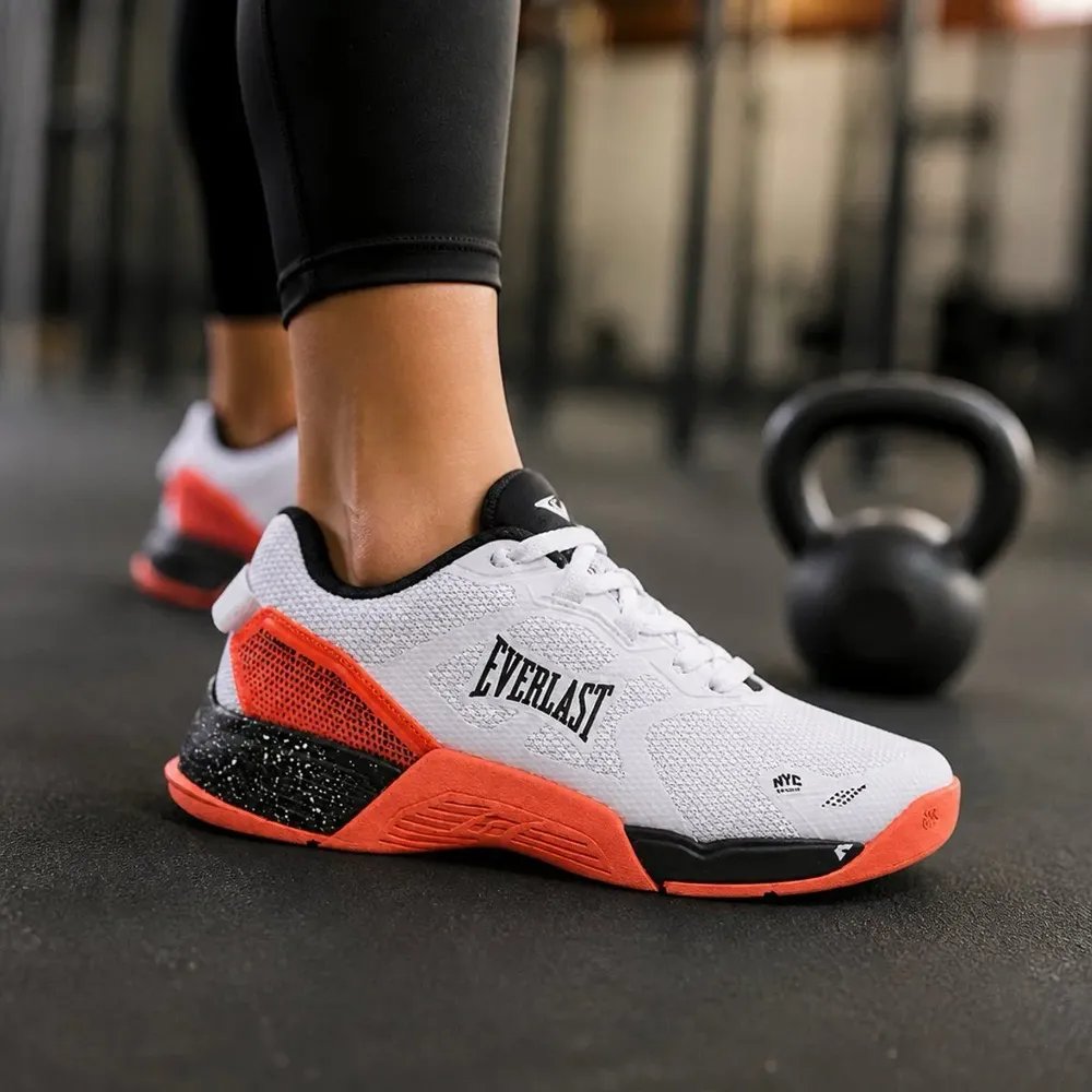 Tênis Feminino Crossfit Everlast Climber Pro 3 Academia Branco E Rosa Liso 37 Br