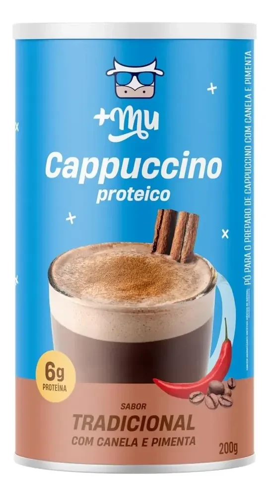 Cappuccino Proteico Com Whey Sabor Canela E Pimenta 200g +Mu