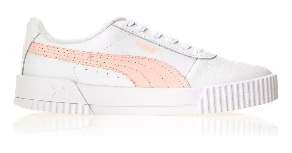 Tênis Casual Feminino Carina Lux Puma Branco E Rosa Liso 36