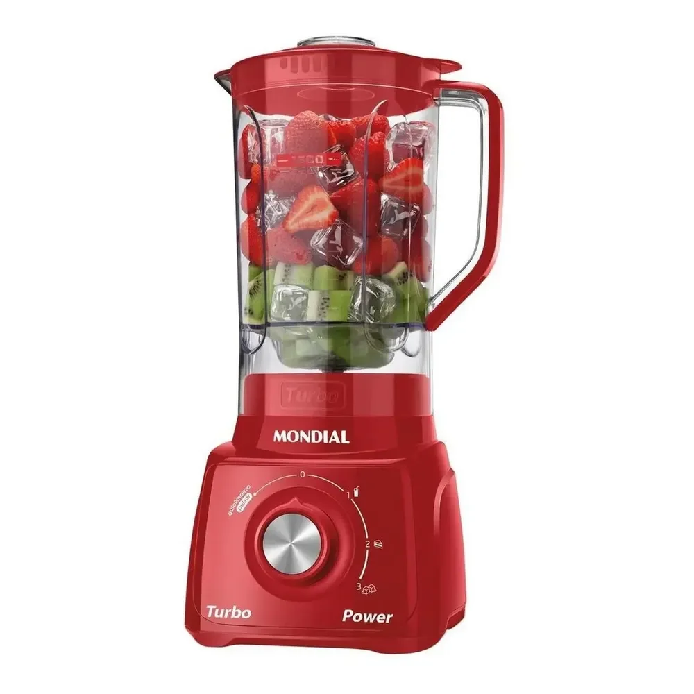 Liquidificador Turbo Power Mondial 550w L-99 Fr Vermelho 220v