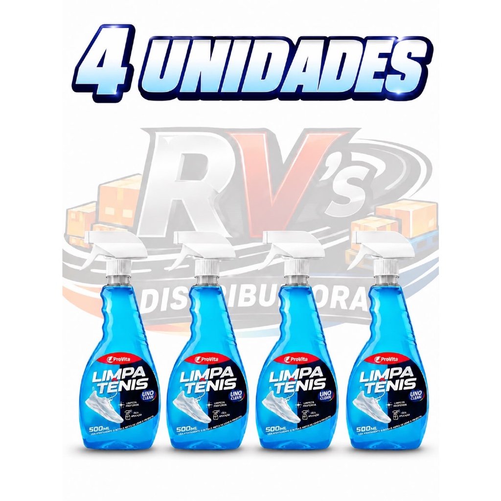 Kit Até 4 Limpa Tênis Spray Premium Limpeza 500ml Provita