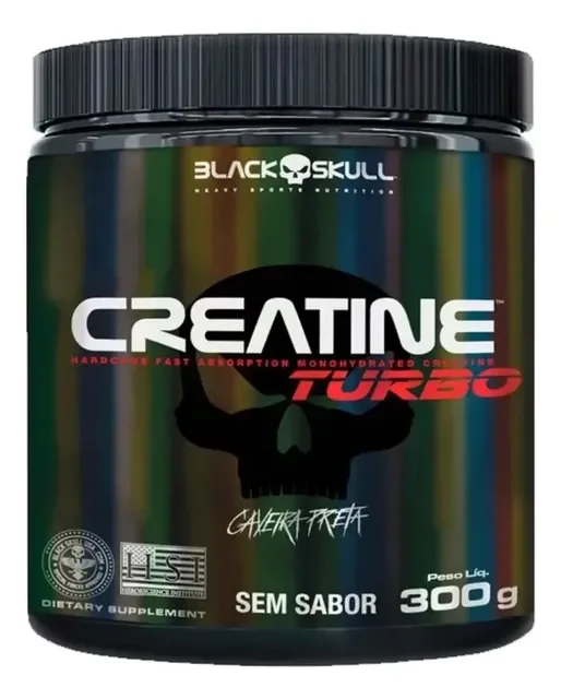 Creatina Creatine Black Skull 300g Caveira Preta