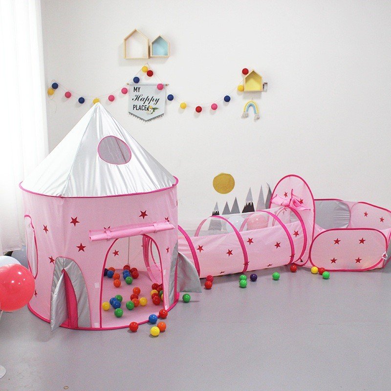 Barraca 3 em 1 Infantil Dobrável Piquenique das Princesas 3x1 Toca Tunel Com Variados Modelos
