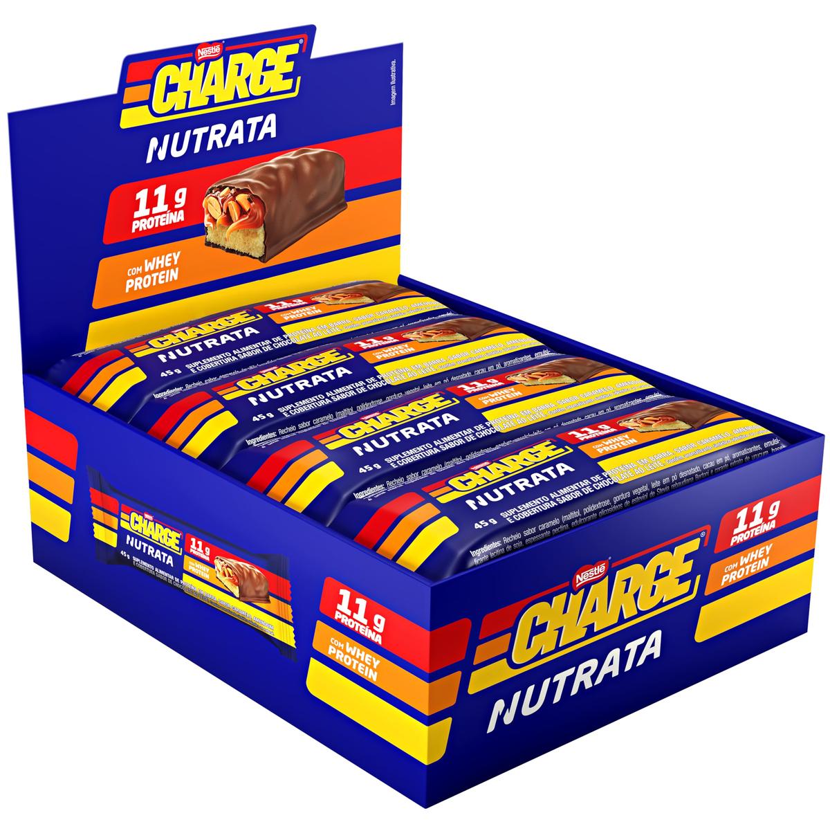 BARRA PROTEICA NUTRATA CHARGE BAR DISPLAY C/ 12 UN