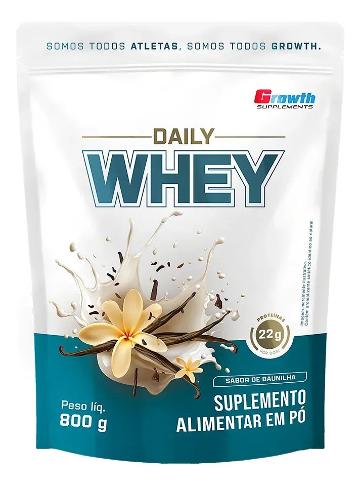 Daily Whey Protein 800g Growth Supplements Baunilha